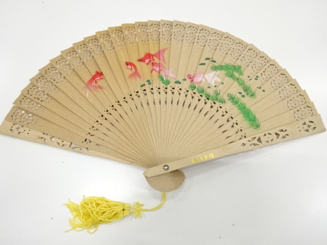 JAPANESE KIMONO / ANTIQUE SANDALWOOD FAN